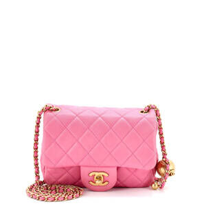 Chanel Mini Pearl Crush Square Flap Bag Quilted Lambskin